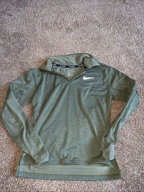 Nike Green Dri-FIT Half-Zip Pullover